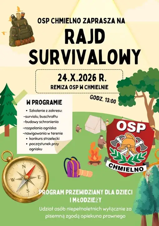 OSP Chmielno zaprasza na rajd survivalowy – szkolenie z bushcraftu już w weekend
