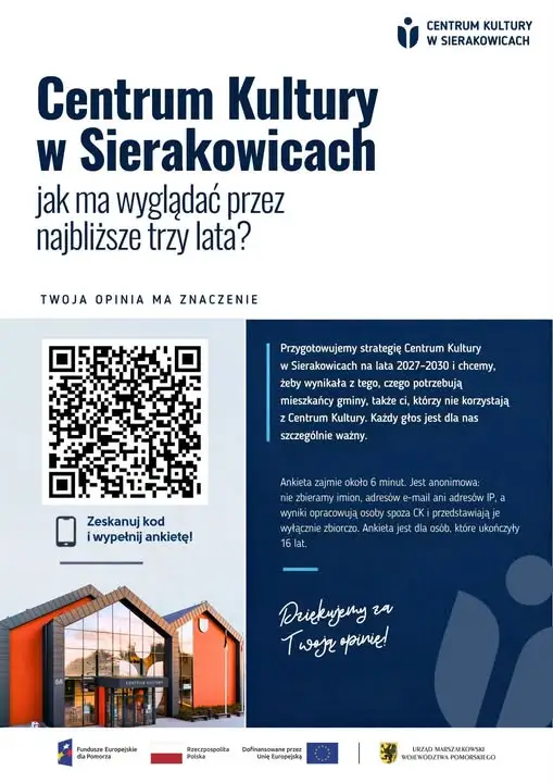 Mieszkańcy Sierakowic zdecydują o przyszłości Centrum Kultury na lata 2027–2030