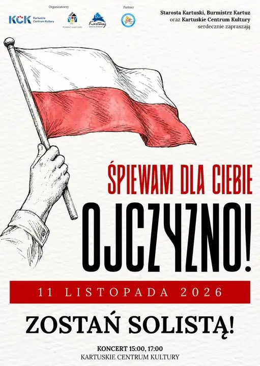 Kartuzy: ostatnia szansa na zgłoszenie do patriotycznego koncertu „Śpiewam dla ciebie, Ojczyzno”