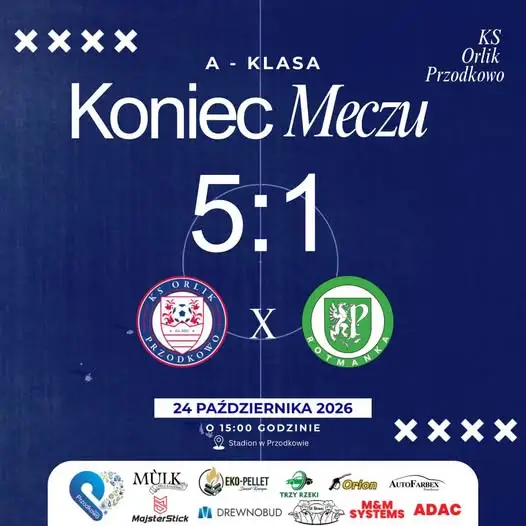 Orlik Przodkowo rozgromił GTS Rotmanka 5:1 i umocnił się na czele tabeli
