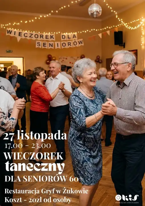 Wieczorek Taneczny dla seniorów z gminy Żukowo – 27 listopada