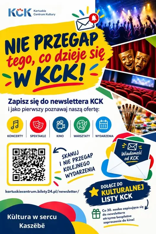 Newsletter KCK – bądź na bieżąco z kulturą w Kartuzach