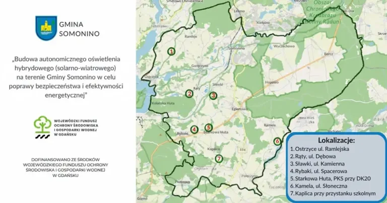 Somonino stawia na hybrydowe latarnie. Siedem nowych punktów oświetlenia
